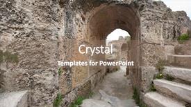  Presentation with election tunis - Presentation theme with bath roman - archway at antonine thermae tunis background and a coral colored foreground