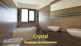  Presentation with crowded apartment buildings - Cool new slides with bath room - modern architecture new empty apartment backdrop and a tawny brown colored foreground