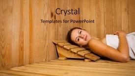  Presentation with sensuality woman black angel relaxing - Slide set featuring bath room fittings - young woman relaxing background and a  colored foreground