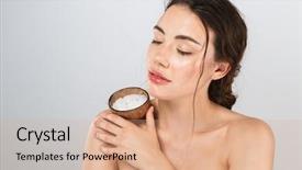  Presentation with sea glass - Beautiful PPT layouts featuring bath salts - beauty portrait of a sensual backdrop and a coral colored foreground