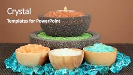  Presentation with marine engineer - Slides enhanced with bath salts - candle in stone bowl background and a coral colored foreground