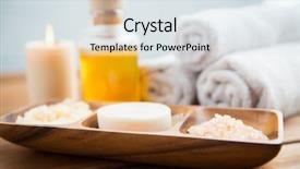  Presentation with soap - Slide deck consisting of bath salts - close up of soap himalayan background and a sky blue colored foreground