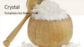  Presentation with crystals - Amazing slide set having bath salts - crispy crystals flakes of salt backdrop and a lemonade colored foreground