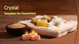  Presentation with ayurvedic medicine and nature spa - Cool new slides with bath salts - spa concept natural treatments backdrop and a tawny brown colored foreground