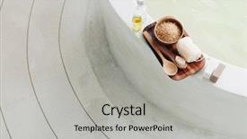  Presentation with natural products - Cool new slides with bath salts - spa decoration natural organic products backdrop and a light gray colored foreground