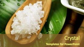  Presentation with salt - Audience pleasing slides consisting of bath salts - spa salt backdrop and a tawny brown colored foreground