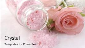  Presentation with body - Cool new presentation theme with bath salts - subjects for care backdrop and a  colored foreground