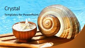  Presentation with sea shell - Amazing slides having bath salts and sea shell backdrop and a  colored foreground