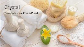  Presentation with treatment - Presentation theme consisting of bath-spa-treatment-composition background and a lemonade colored foreground