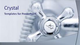  Presentation with cedar bath - Beautiful PPT theme featuring bath tap with hot sign backdrop and a lemonade colored foreground