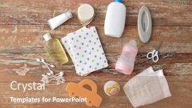  Presentation with home care - Cool new theme with bath-time-and-care-products backdrop and a coral colored foreground