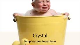  Presentation with soap - Cool new PPT theme with bath time backdrop and a yellow colored foreground