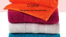  Presentation with cedar bath - Presentation theme having bath towels isolated background and a red colored foreground