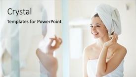  Presentation with bath bombs for mothers - Cool new presentation theme with bath backdrop and a white colored foreground