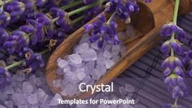  Presentation with lavender - PPT layouts featuring bathing salt with lavender background and a violet colored foreground