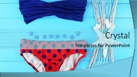  Presentation with sea life high resolution - Cool new PPT theme with bathing suit - sea still life with swimsuit backdrop and a arctic colored foreground