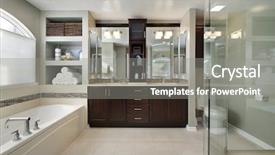  Presentation with luxury - Cool new PPT theme with bathroom - master bath in luxury home backdrop and a gray colored foreground