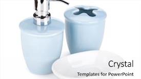  Presentation with accessories - Slides featuring bathroom accessories isolated on white background and a white colored foreground