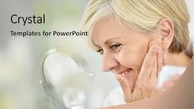  Presentation with anti aging - Cool new slide deck with bathroom applying anti-aging backdrop and a light gray colored foreground