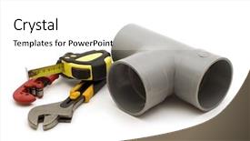  Presentation with loading equipment - Amazing PPT layouts having bathroom equipment on white background backdrop and a  colored foreground