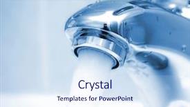  Presentation with bathroom - Theme with bathroom faucet background and a sky blue colored foreground