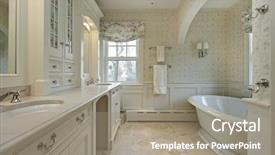  Presentation with tub - Theme featuring bathroom fixtures - master bath in luxury home background and a gray colored foreground