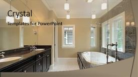  Presentation with glass construction - Amazing slides having bathroom fixtures - master bath in new construction backdrop and a coral colored foreground