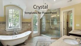  Presentation with tub - Colorful theme enhanced with bathroom fixtures - master bath with old fashioned backdrop and a light gray colored foreground