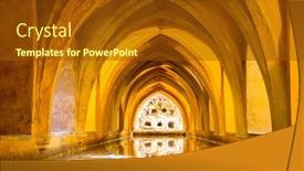  Presentation with bathroom - Presentation theme consisting of bathroom-in-alcazar-of-sevilla background and a tawny brown colored foreground