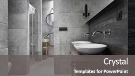  Presentation with bathroom - Cool new presentation design with bathroom interior design backdrop and a gray colored foreground