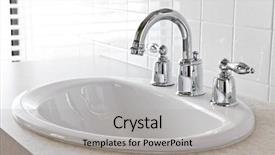  Presentation with interior design of classic white - PPT theme having bathroom interior with white sink background and a light gray colored foreground