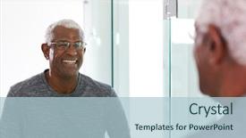  Presentation with mirror reflection - Amazing slide set having bathroom mirror wearing pajamas backdrop and a light blue colored foreground