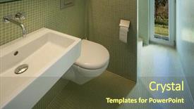  Presentation with toilet - Beautiful slide deck featuring bathroom of a modern house sink and toilet backdrop and a tawny brown colored foreground