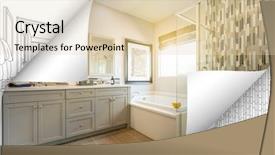  Presentation with page - Amazing presentation having bathroom photo page corners flipping backdrop and a lemonade colored foreground