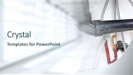  Presentation with renovation - Cool new PPT layouts with bathroom renovation - plumber backdrop and a sky blue colored foreground