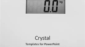  Presentation with weight loss - Presentation enhanced with bathroom scale weight loss concept background and a light gray colored foreground