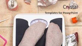  Presentation with bathroom - PPT layouts with bathroom scale with junk food background and a lemonade colored foreground