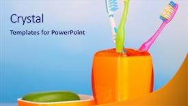  Presentation with bathroom - Audience pleasing PPT theme consisting of bathroom-set-on-blue-background backdrop and a sky blue colored foreground