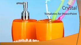  Presentation with bathroom - Amazing presentation design having bathroom-set-on-blue-background backdrop and a arctic colored foreground