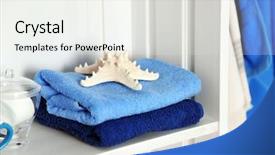  Presentation with sponges - Colorful PPT theme enhanced with a shelf in light backdrop and a white colored foreground