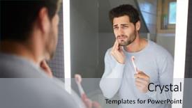  Presentation with bad - Beautiful presentation theme featuring bathroom while getting bad backdrop and a light gray colored foreground