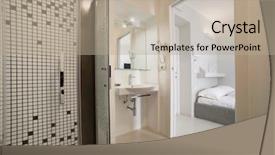  Presentation with complete - Audience pleasing presentation consisting of bathroom with complete sanitary ware backdrop and a  colored foreground