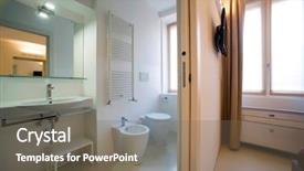  Presentation with complete - Cool new presentation theme with bathroom with complete sanitary ware backdrop and a  colored foreground