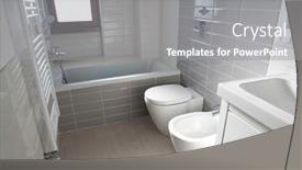  Presentation with tile - Slide deck enhanced with bathroom-with-gray-tile-covering background and a  colored foreground