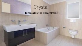  Presentation with cabinet - Audience pleasing presentation theme consisting of purple shower - bathroom with toilet cabinet backdrop and a mint green colored foreground