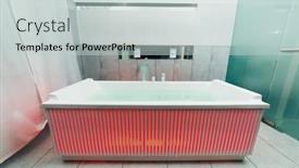  Presentation with illumination - PPT theme consisting of bathtub-with-abstract-red-illumination background and a light gray colored foreground
