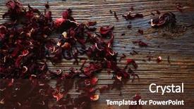 Presentation with beverages - Colorful PPT theme enhanced with jamaica flower for herbal iced tea from hibiscus mexican beverages backdrop and a tawny brown colored foreground