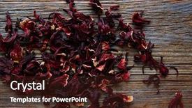  Presentation with hibiscus flower - Presentation featuring iced tea from hibiscus mexican background and a tawny brown colored foreground