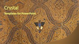  Presentation with batik bali - PPT theme featuring batik background background and a tawny brown colored foreground