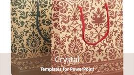  Presentation with batik - PPT theme with batik design of shopping bag background and a coral colored foreground